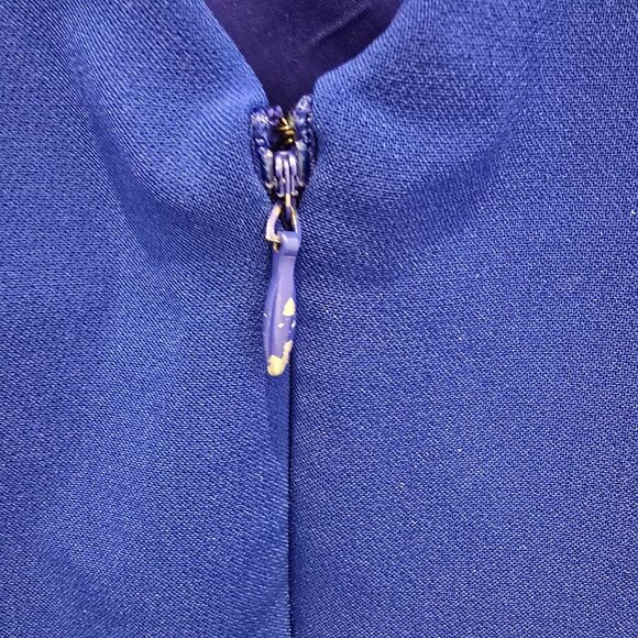 Sachin & Babi Blue Patrizia Bateau Asymmetrical Hem Midi Sheath Dress Size 14 - Picture 10 of 16